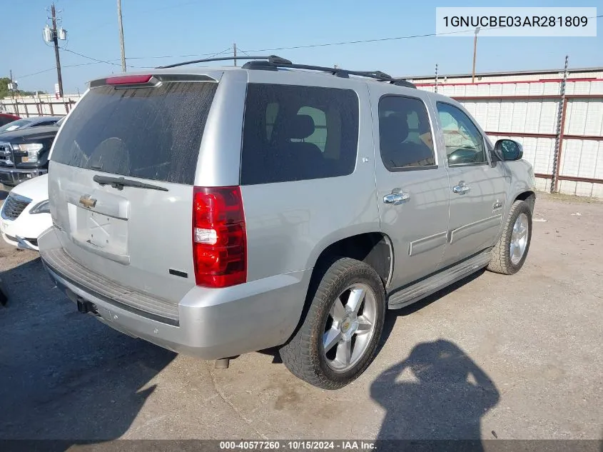 2010 Chevrolet Tahoe Lt VIN: 1GNUCBE03AR281809 Lot: 40577260