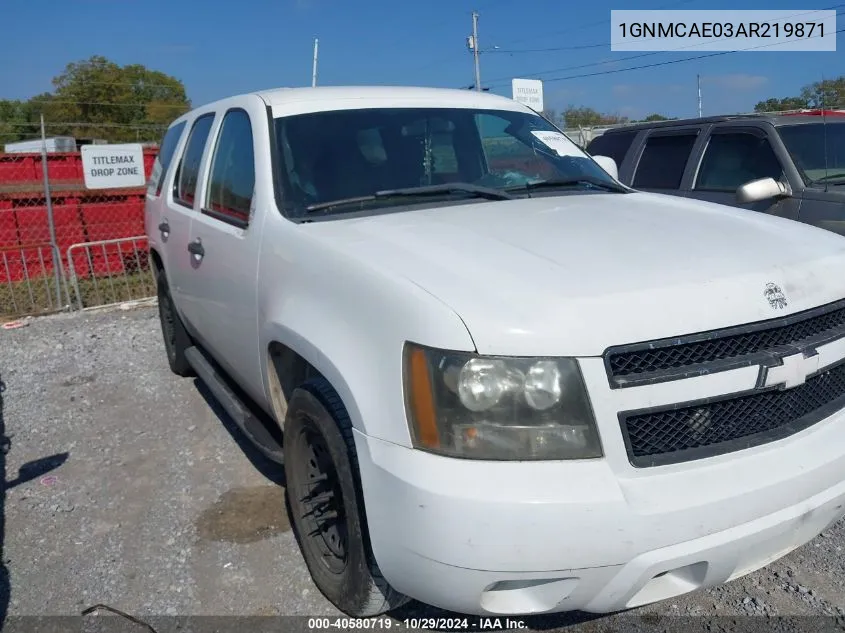 2010 Chevrolet Tahoe Ls VIN: 1GNMCAE03AR219871 Lot: 40580719