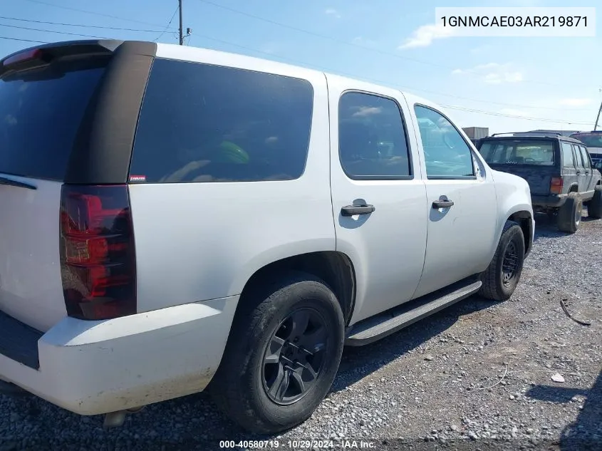 2010 Chevrolet Tahoe Ls VIN: 1GNMCAE03AR219871 Lot: 40580719