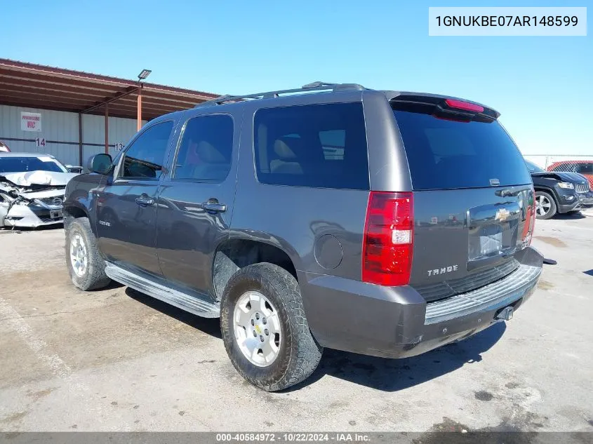 2010 Chevrolet Tahoe Lt VIN: 1GNUKBE07AR148599 Lot: 40584972