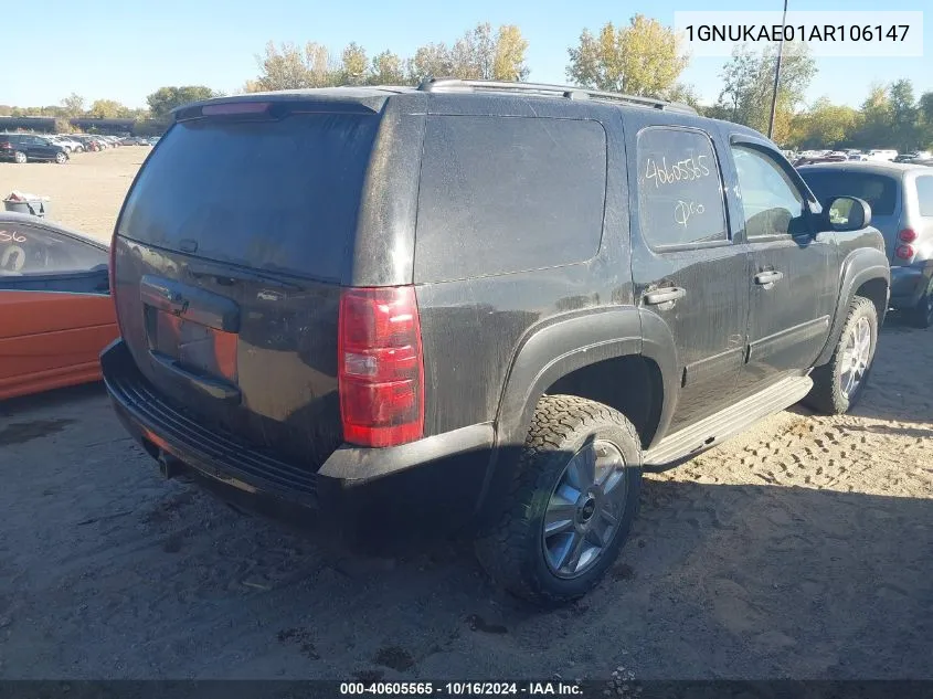 2010 Chevrolet Tahoe Ls VIN: 1GNUKAE01AR106147 Lot: 40605565