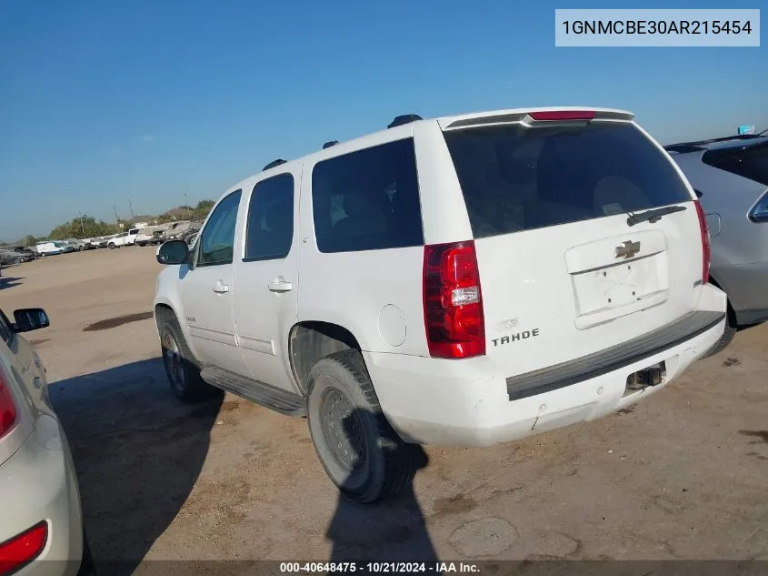 2010 Chevrolet Tahoe Lt VIN: 1GNMCBE30AR215454 Lot: 40648475