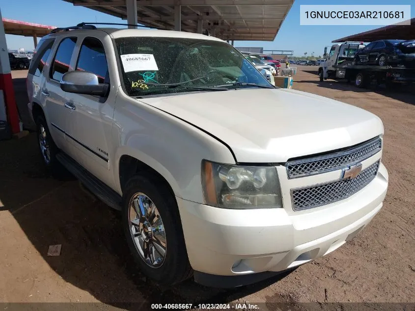 2010 Chevrolet Tahoe Ltz VIN: 1GNUCCE03AR210681 Lot: 40685667