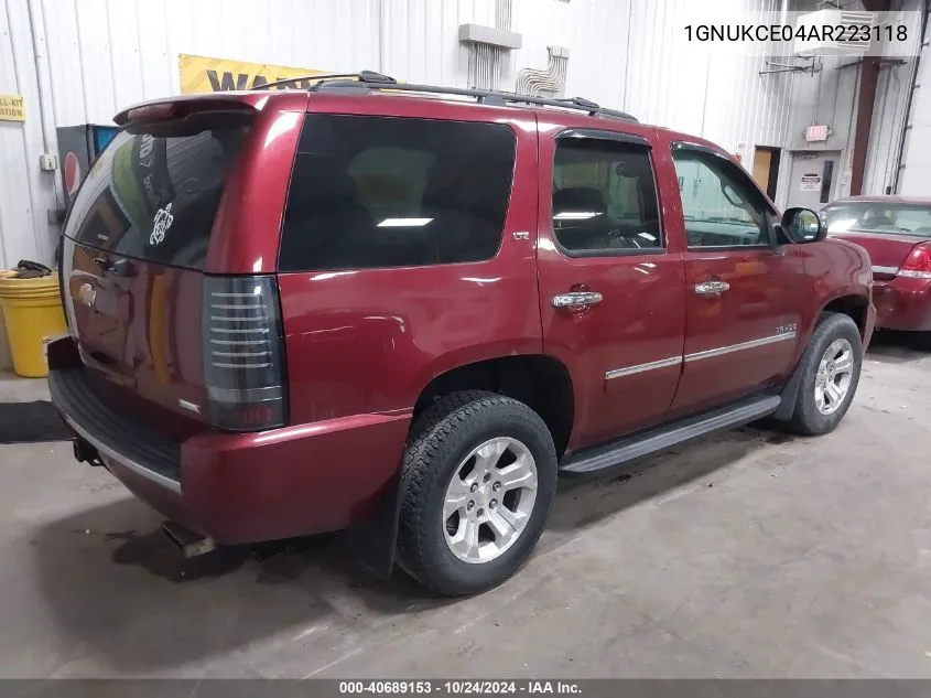 2010 Chevrolet Tahoe Ltz VIN: 1GNUKCE04AR223118 Lot: 40689153