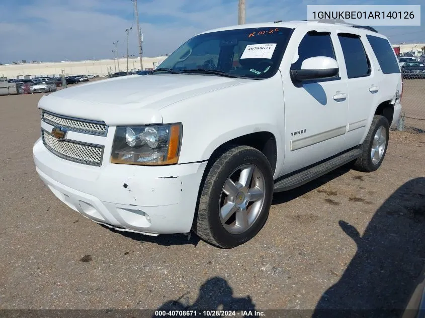 2010 Chevrolet Tahoe Lt VIN: 1GNUKBE01AR140126 Lot: 40708671