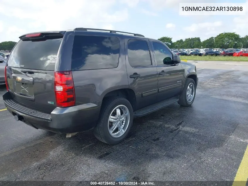 2010 Chevrolet Tahoe Ls VIN: 1GNMCAE32AR130898 Lot: 40726452