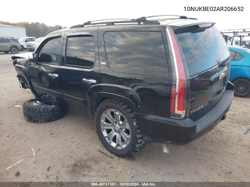 2010 Chevrolet Tahoe Lt VIN: 1GNUKBE02AR206652 Lot: 40737351