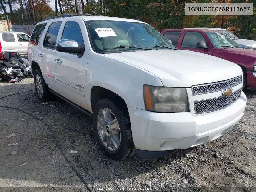 2010 Chevrolet Tahoe Ltz VIN: 1GNUCCE06AR113667 Lot: 40745501