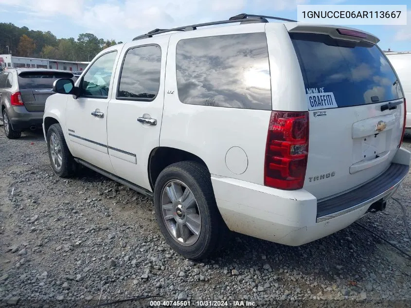 2010 Chevrolet Tahoe Ltz VIN: 1GNUCCE06AR113667 Lot: 40745501