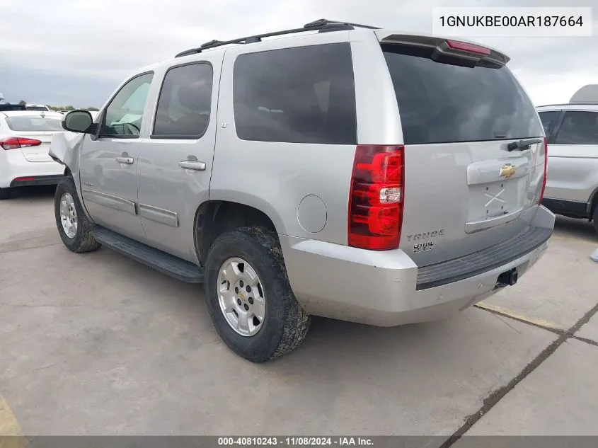 2010 Chevrolet Tahoe Lt VIN: 1GNUKBE00AR187664 Lot: 40810243