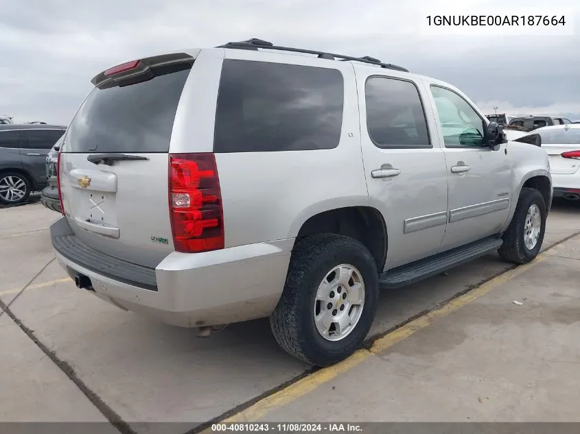 2010 Chevrolet Tahoe Lt VIN: 1GNUKBE00AR187664 Lot: 40810243