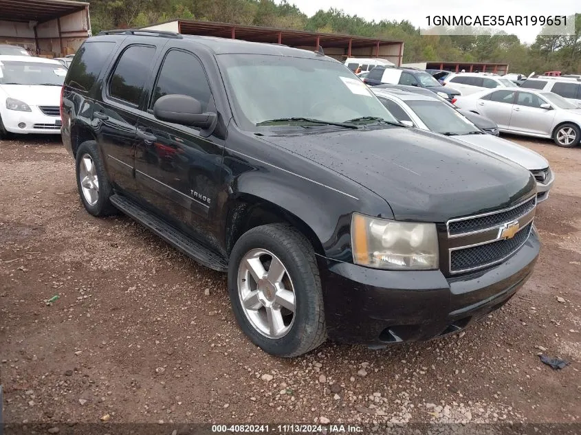 2010 Chevrolet Tahoe Ls VIN: 1GNMCAE35AR199651 Lot: 40820241