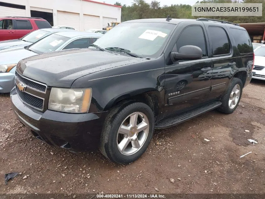 2010 Chevrolet Tahoe Ls VIN: 1GNMCAE35AR199651 Lot: 40820241