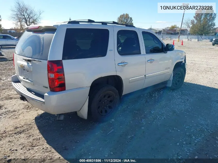 2010 Chevrolet Tahoe Ltz VIN: 1GNUKCE08AR273228 Lot: 40831586