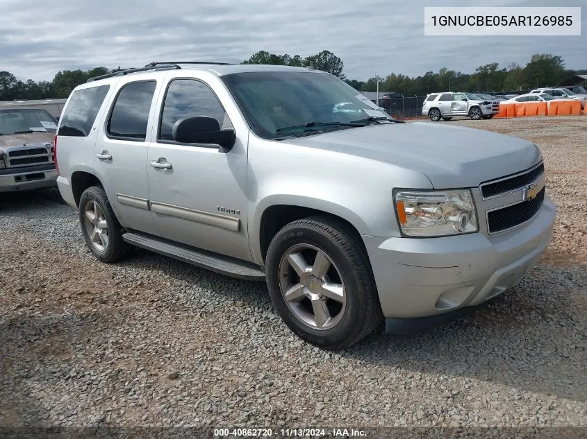 1GNUCBE05AR126985 2010 Chevrolet Tahoe Lt