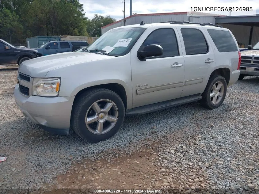 1GNUCBE05AR126985 2010 Chevrolet Tahoe Lt