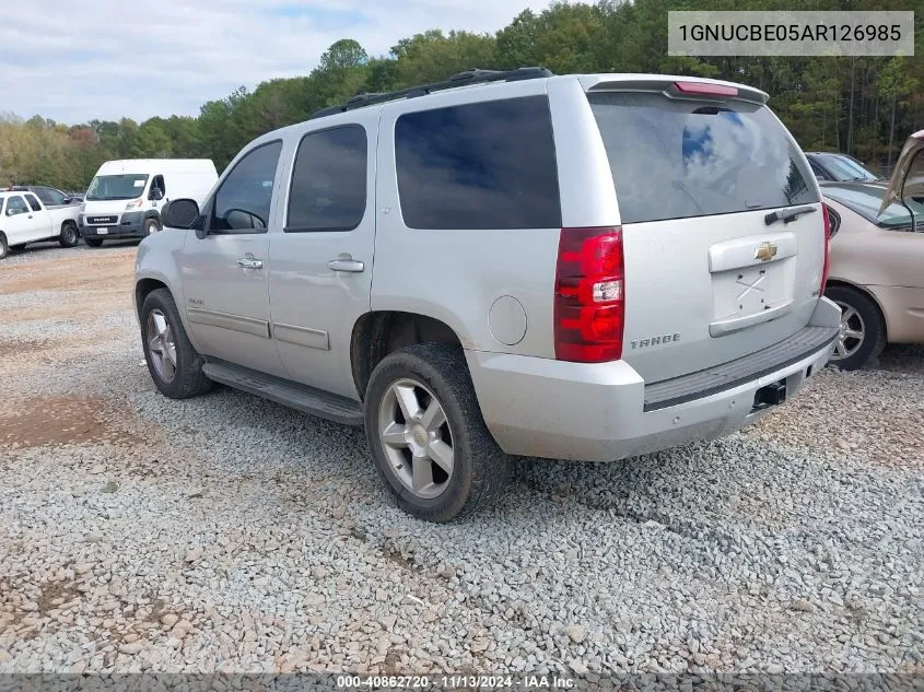 1GNUCBE05AR126985 2010 Chevrolet Tahoe Lt