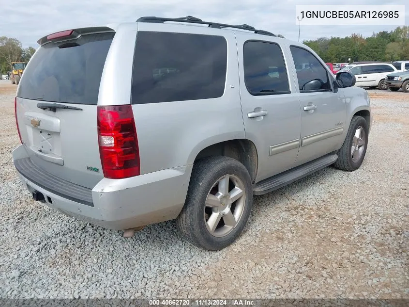 1GNUCBE05AR126985 2010 Chevrolet Tahoe Lt