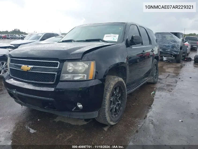 2010 Chevrolet Tahoe Ls VIN: 1GNMCAE07AR229321 Lot: 40897701