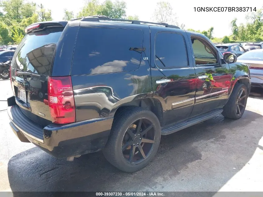 2011 Chevrolet Tahoe Ltz VIN: 1GNSKCE07BR383714 Lot: 39307230