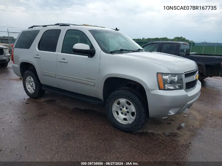 2011 Chevrolet Tahoe Ls VIN: 1GNSCAE07BR167735 Lot: 39738850