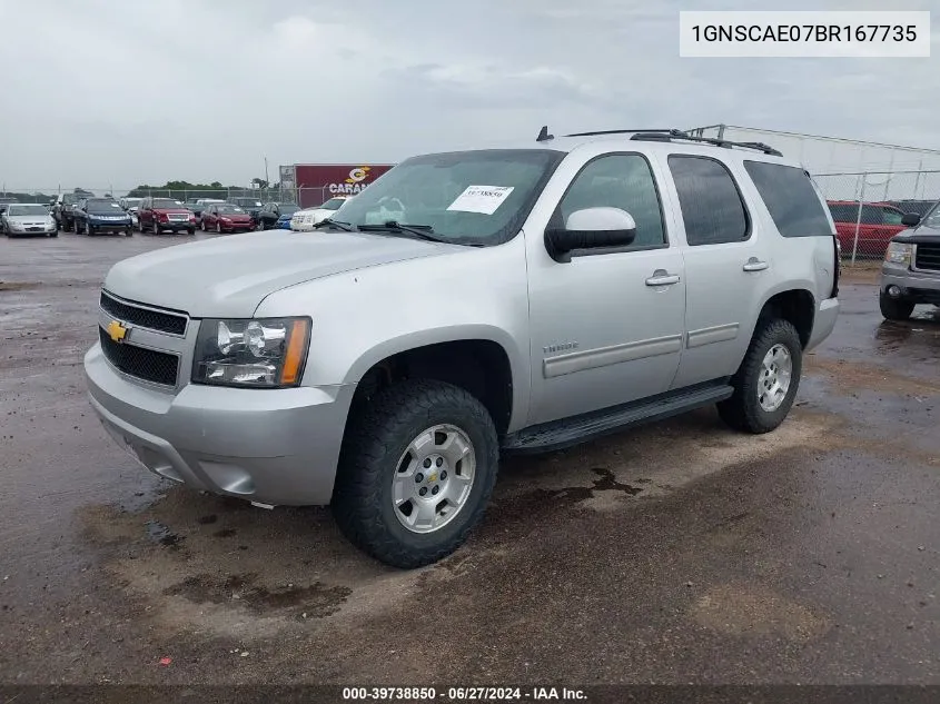 1GNSCAE07BR167735 2011 Chevrolet Tahoe Ls