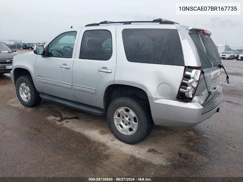 1GNSCAE07BR167735 2011 Chevrolet Tahoe Ls