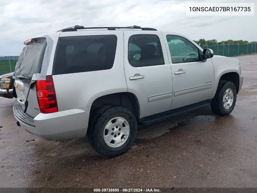 1GNSCAE07BR167735 2011 Chevrolet Tahoe Ls