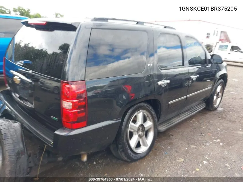 1GNSKCE01BR375205 2011 Chevrolet Tahoe Ltz