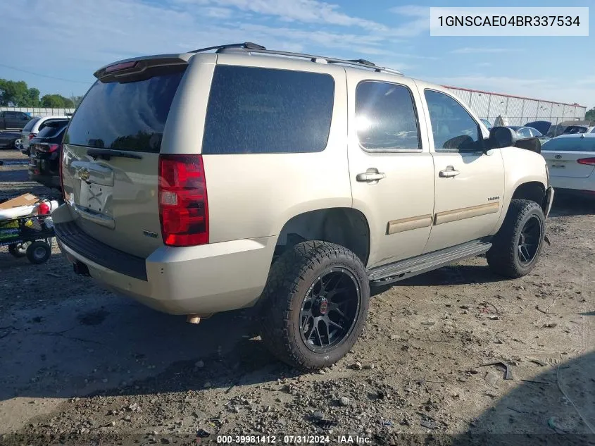 1GNSCAE04BR337534 2011 Chevrolet Tahoe Ls