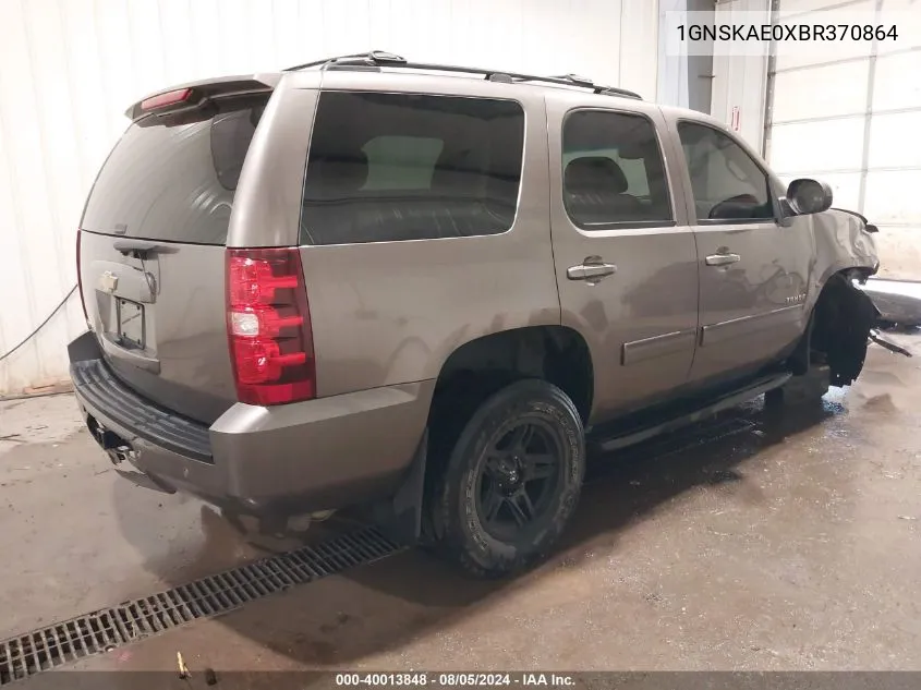 1GNSKAE0XBR370864 2011 Chevrolet Tahoe Ls