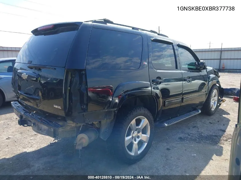 2011 Chevrolet Tahoe Lt VIN: 1GNSKBE0XBR377738 Lot: 40128810