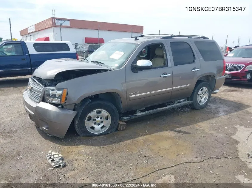 2011 Chevrolet Tahoe Ltz VIN: 1GNSKCE07BR315347 Lot: 40161830