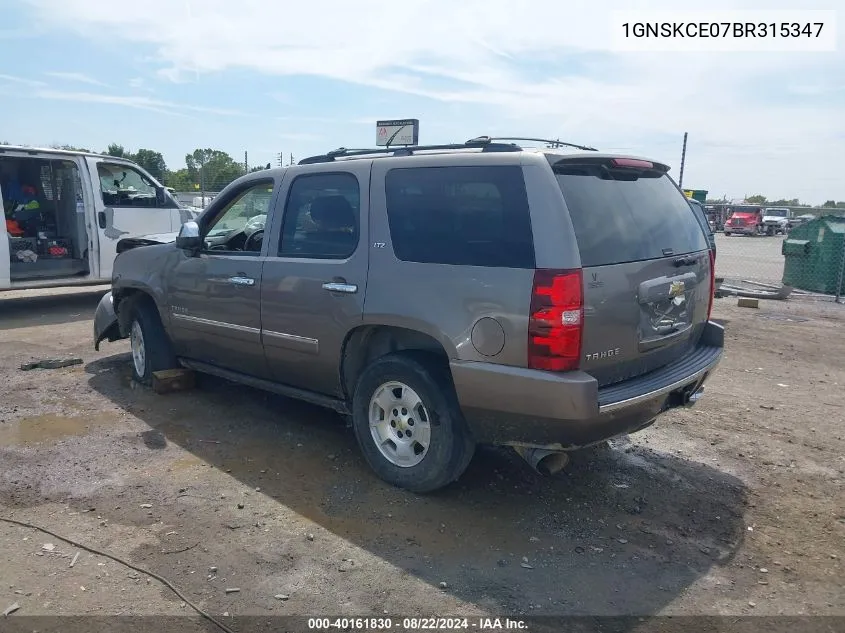 2011 Chevrolet Tahoe Ltz VIN: 1GNSKCE07BR315347 Lot: 40161830