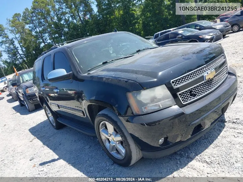 1GNSCAE03BR241295 2011 Chevrolet Tahoe Ls