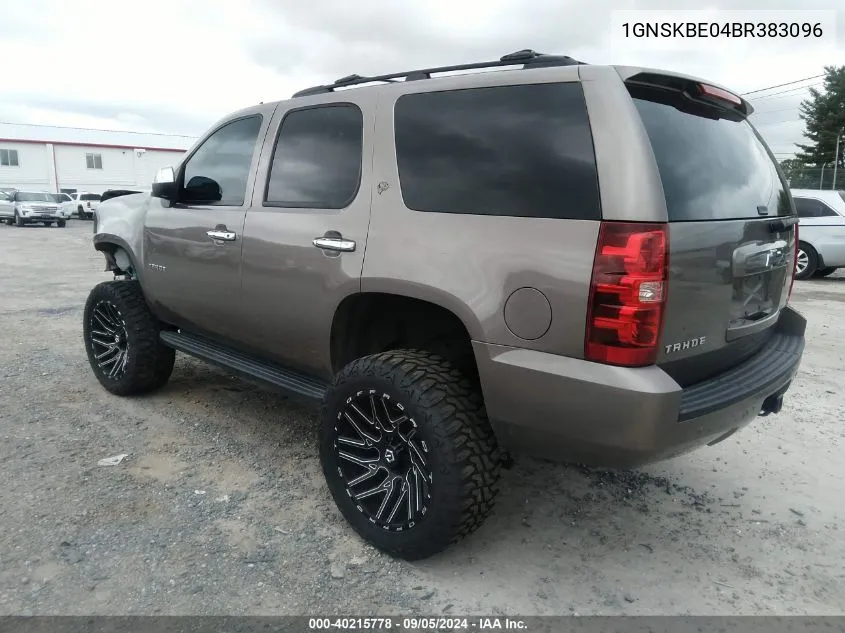 1GNSKBE04BR383096 2011 Chevrolet Tahoe Lt