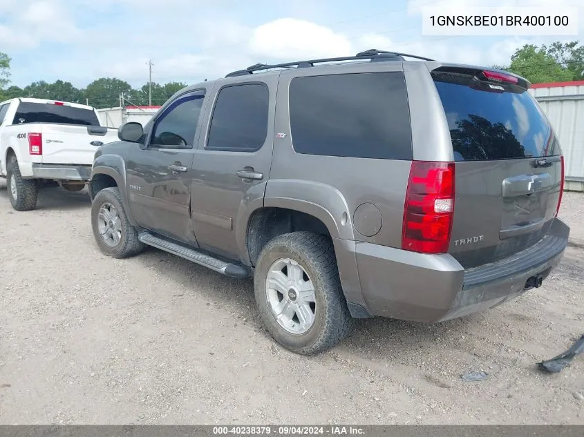 1GNSKBE01BR400100 2011 Chevrolet Tahoe Lt