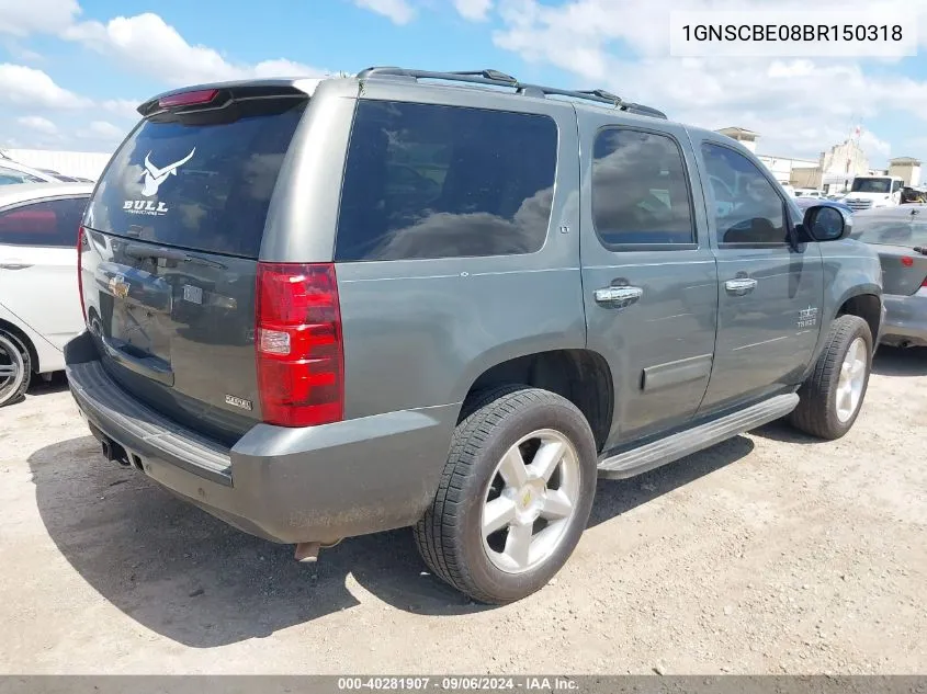 2011 Chevrolet Tahoe Lt VIN: 1GNSCBE08BR150318 Lot: 40281907