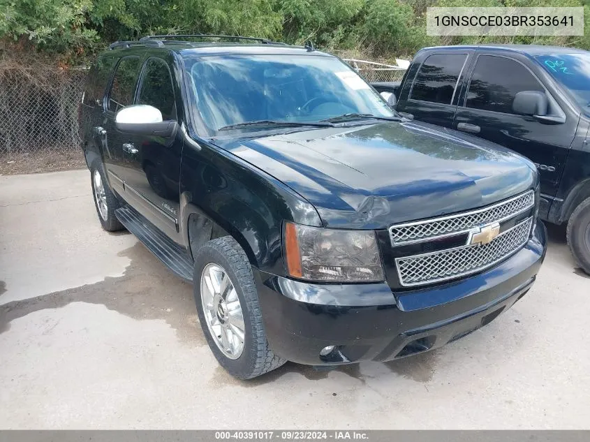 2011 Chevrolet Tahoe Ltz VIN: 1GNSCCE03BR353641 Lot: 40391017