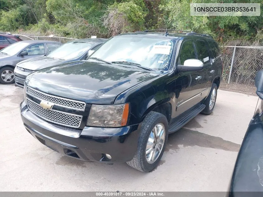 2011 Chevrolet Tahoe Ltz VIN: 1GNSCCE03BR353641 Lot: 40391017