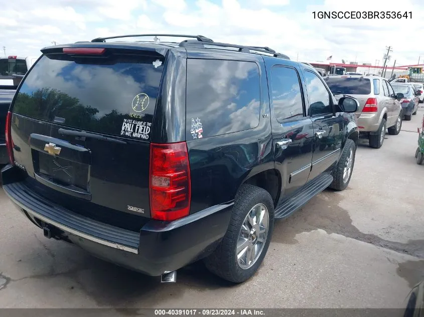 2011 Chevrolet Tahoe Ltz VIN: 1GNSCCE03BR353641 Lot: 40391017