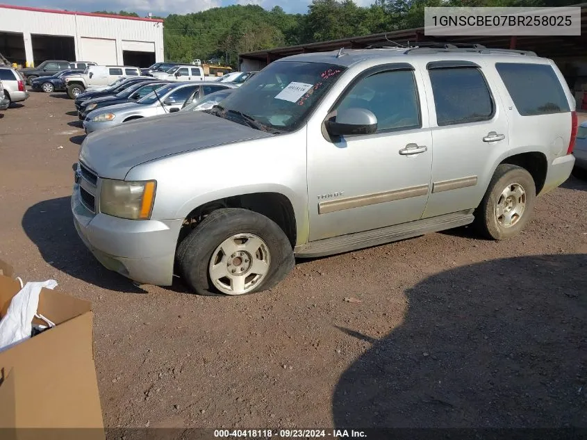 2011 Chevrolet Tahoe C1500 Lt VIN: 1GNSCBE07BR258025 Lot: 40418118