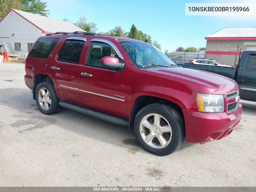 2011 Chevrolet Tahoe Lt VIN: 1GNSKBE00BR195966 Lot: 40423393