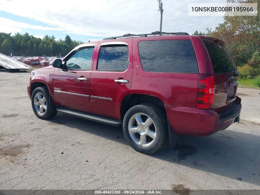 2011 Chevrolet Tahoe Lt VIN: 1GNSKBE00BR195966 Lot: 40423393