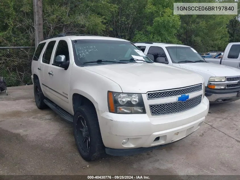 2011 Chevrolet Tahoe Ltz VIN: 1GNSCCE06BR197840 Lot: 40430776