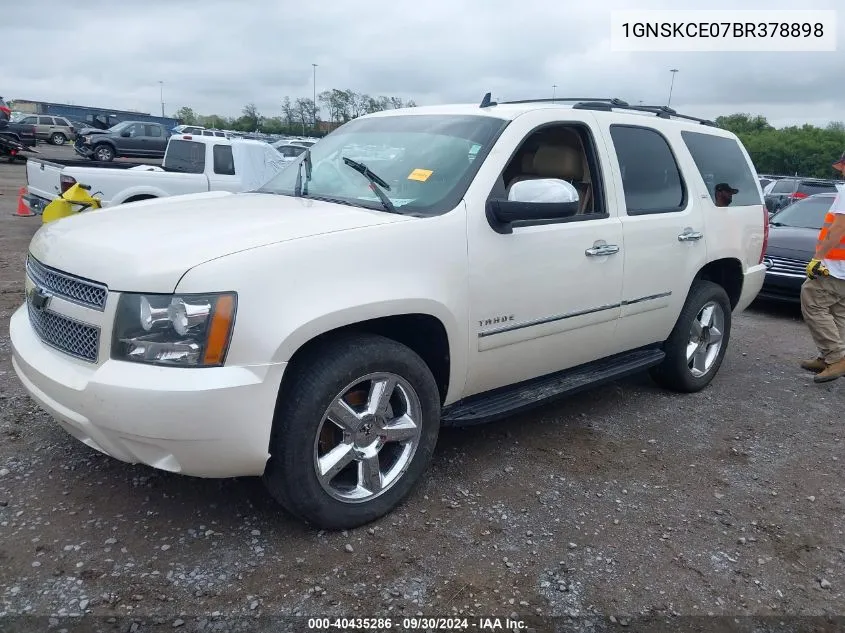 2011 Chevrolet Tahoe Ltz VIN: 1GNSKCE07BR378898 Lot: 40435286