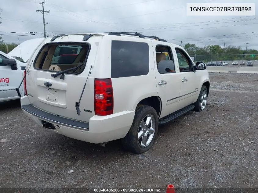 2011 Chevrolet Tahoe Ltz VIN: 1GNSKCE07BR378898 Lot: 40435286