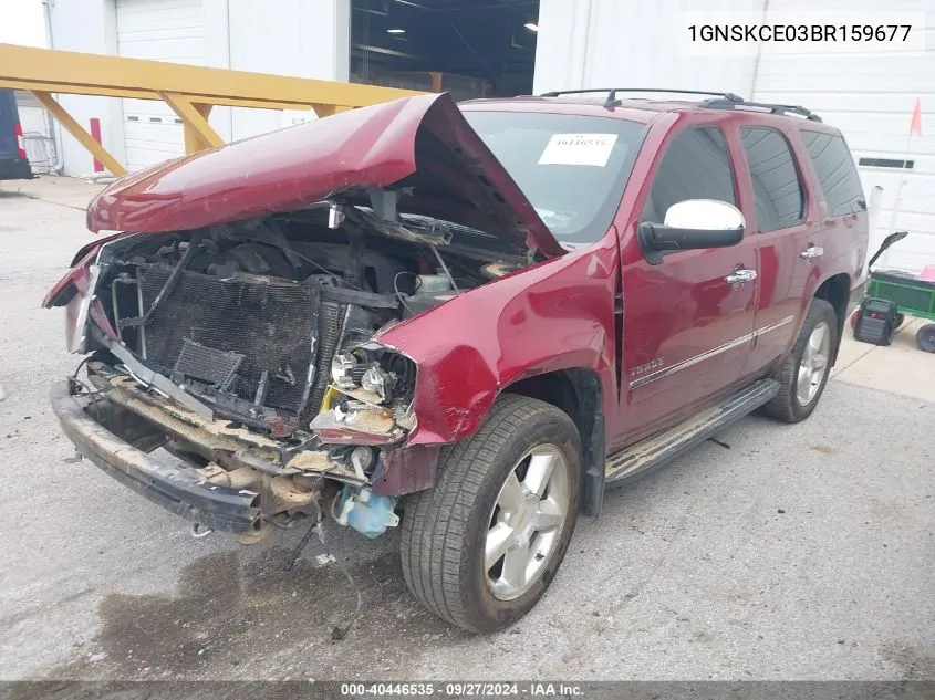 2011 Chevrolet Tahoe Ltz VIN: 1GNSKCE03BR159677 Lot: 40446535