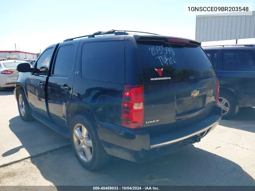 2011 Chevrolet Tahoe Ltz VIN: 1GNSCCE09BR203548 Lot: 40459033