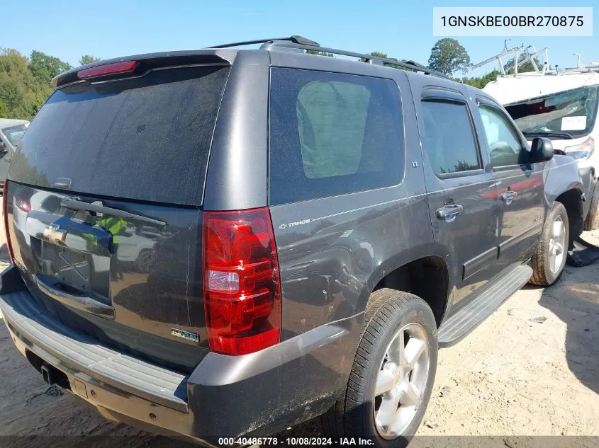 2011 Chevrolet Tahoe K1500 Lt VIN: 1GNSKBE00BR270875 Lot: 40486778